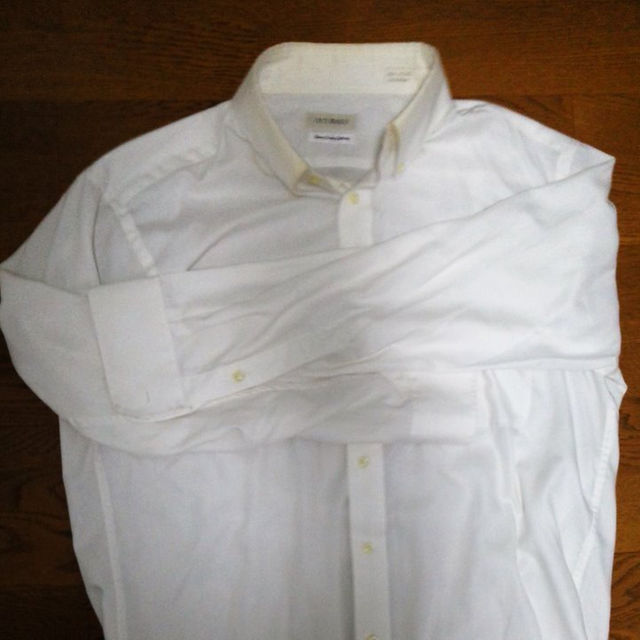 CHRISTIAN AUJARD(クリスチャンオジャール)のワイシャツセットボタンダウン白、５着ＬＬ（４３－８５）クリスチャンオラーニ他 メンズのスーツ(その他)の商品写真