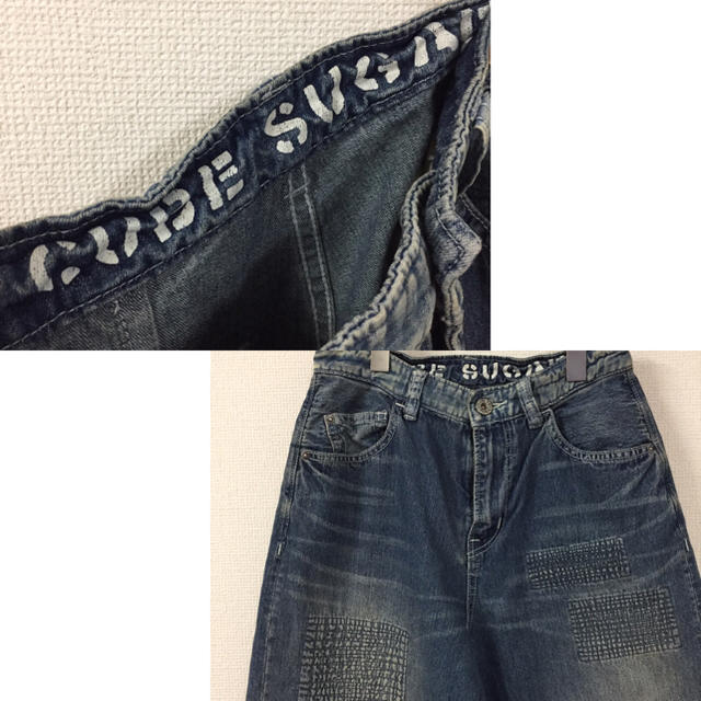 CUBE SUGAR(キューブシュガー)のcube sugar 11oz damaged wide-denim レディースのパンツ(デニム/ジーンズ)の商品写真