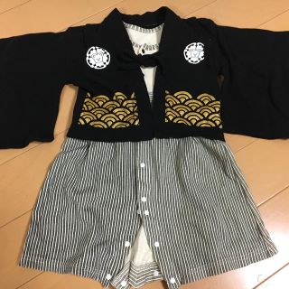 クマ紋付 はかま ロンパース   70cm(ロンパース)