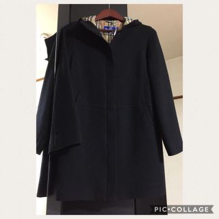 バーバリーブルーレーベル(BURBERRY BLUE LABEL)のバーバリー ブルーレーベルコート 黒 size38(ロングコート)