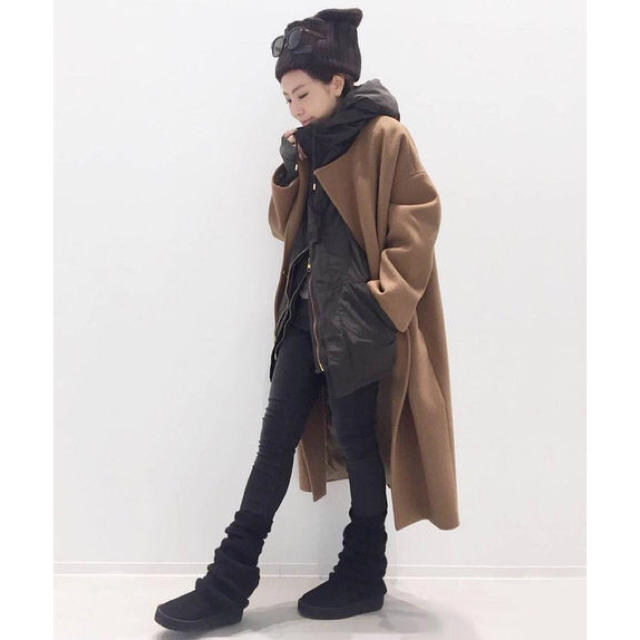 L'Appartement DEUXIEME CLASSE(アパルトモンドゥーズィエムクラス)の新品 L'Appartement  Oversized LAMB Coat  レディースのジャケット/アウター(ロングコート)の商品写真