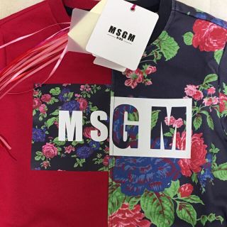 エムエスジイエム(MSGM)の新作✨ MSGM フラワーミックス２トーンスウェット(トレーナー/スウェット)