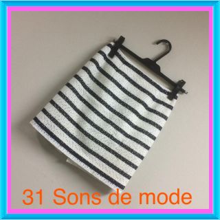 トランテアンソンドゥモード(31 Sons de mode)の可愛いレース♡ボーダースカート(ミニスカート)