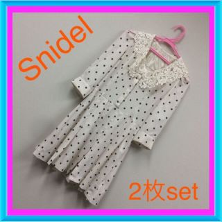 スナイデル(SNIDEL)の2枚set♡ドット♡刺繍♡ワンピ(ミニワンピース)