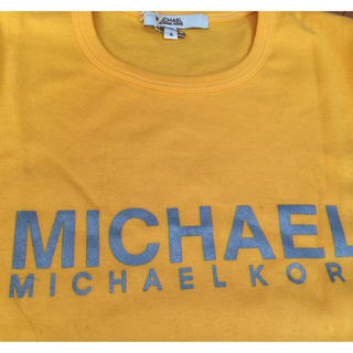 マイケルコース(Michael Kors)のマイケルコースＴシャツ未使用新品イエロー黄色Mシルバーロゴmichalkors(Tシャツ(半袖/袖なし))