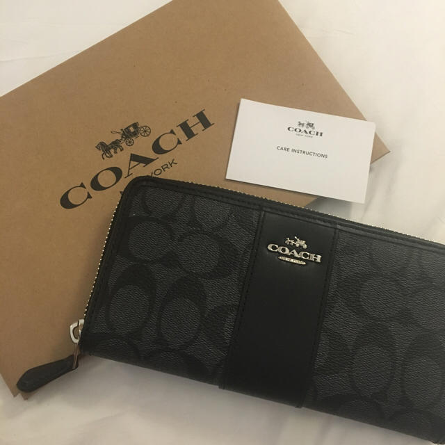 COACH - COACH♡ペア価格!シグネチャーラウンドファスナー長財布 新品