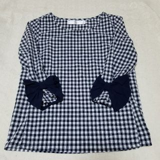 トッコ(tocco)のもも様専用　tocco　トッコ　袖リボンシャツ　チェック(シャツ/ブラウス(長袖/七分))