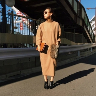 アメリヴィンテージ(Ameri VINTAGE)のAmeri / FUR POCKET DRESS(ロングワンピース/マキシワンピース)