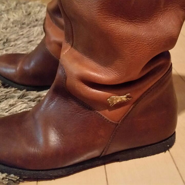 IL BISONTE イルビゾンテ 革 ロングブーツ ブラウン 36 23㎝