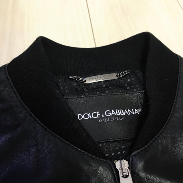 DOLCE&GABBANA - DOLCE&GABBANA ドルチェ&ガッバーナ レザー ボンバー