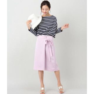 イエナ(IENA)の梨恵様専用♡タグ付き新品♡サテンカラーラップスカート(ひざ丈スカート)