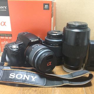 ソニー(SONY)の［価格変更］SONY α55 ダブルズームレンズキット。おまけあり。(その他)