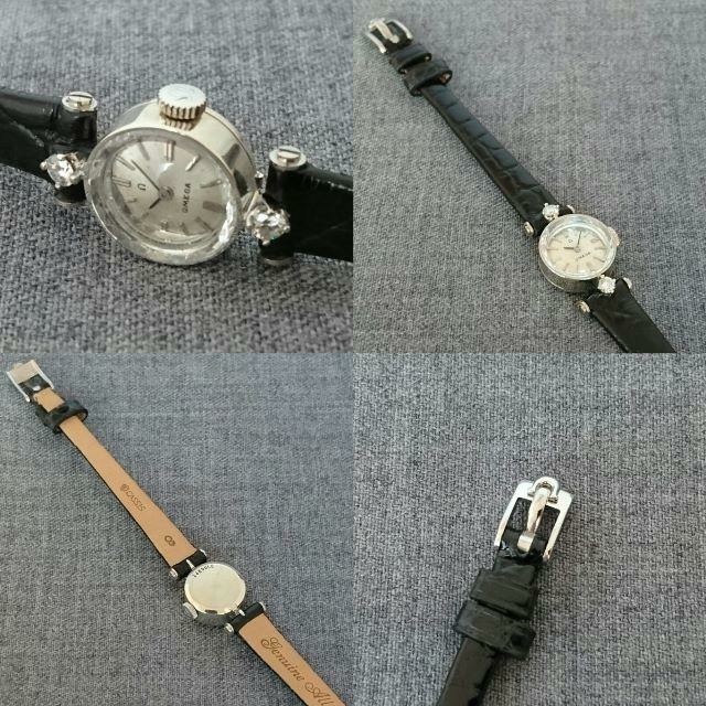 OMEGA(オメガ)のオメガ☆アンティーク　14KWG　ダイヤモンド　手巻き☆美品 レディースのファッション小物(腕時計)の商品写真
