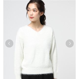 ミッシュマッシュ(MISCH MASCH)の♡新品♡フェザーVネックニット(ニット/セーター)