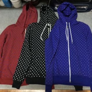 アメリカンアパレル(American Apparel)のアメリカンアパレルドットパーカー3着セットサイズXSきゃりーぺこ&りゅうちぇる着(パーカー)