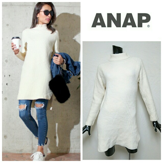 ANAP(アナップ)のANAP*ワッフルニット レディースのトップス(ニット/セーター)の商品写真