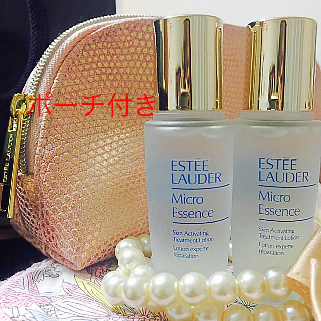 Estee Lauder(エスティローダー)の新品☆エスティローダー マイクロエッセンス ローション♡ポーチ セット コスメ/美容のスキンケア/基礎化粧品(化粧水/ローション)の商品写真