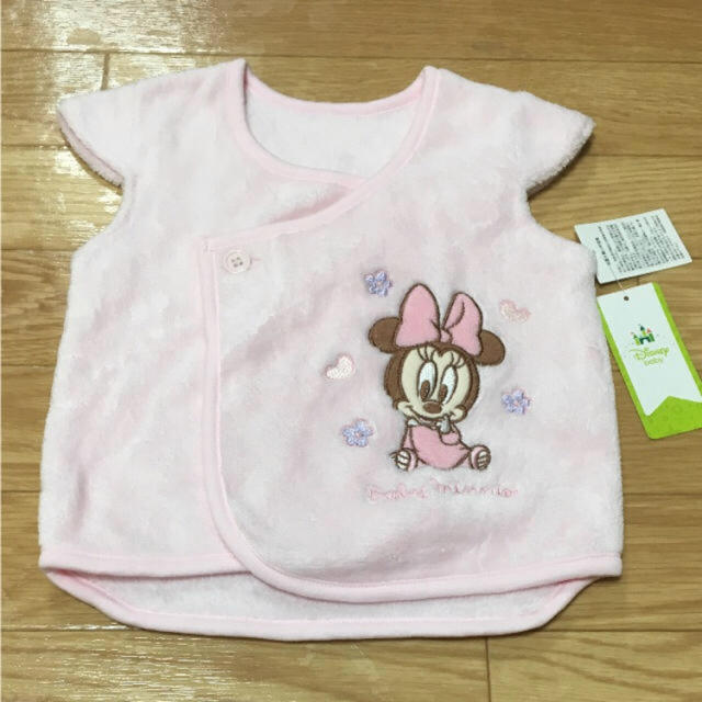 Disney(ディズニー)のミニーちゃん 新生児ベスト 50〜70センチ ピンク キッズ/ベビー/マタニティのベビー服(~85cm)(パジャマ)の商品写真