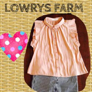 ローリーズファーム(LOWRYS FARM)のピンクブラウス♡(シャツ/ブラウス(半袖/袖なし))