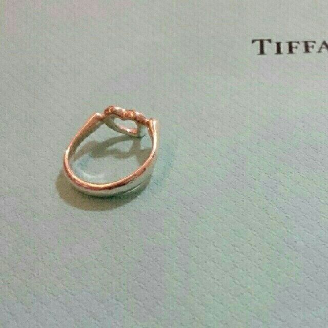 Tiffany & Co.(ティファニー)のnyam様専用 TIFFANY ミニオープンハート USED品 巾着&紙袋付 レディースのアクセサリー(リング(指輪))の商品写真