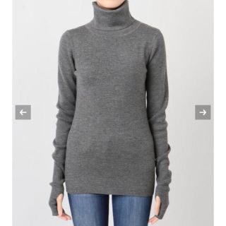 アパルトモンドゥーズィエムクラス(L'Appartement DEUXIEME CLASSE)の新品●タートルネック RIB KNIT●ブラウン(ニット/セーター)