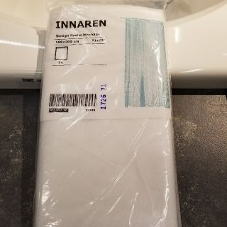 イケア(IKEA)の再入荷！！IKEA INNAREN シャワーカーテン ホワイト180x200(カーテン)