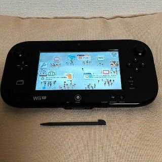 ウィーユー(Wii U)のNintendo　wiiu　ゲームパッド　黒　タッチペン付き　正常動作確認済み(家庭用ゲーム機本体)