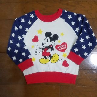 ディズニー(Disney)の裏起毛ミッキーマウストレーナー95cm(Tシャツ/カットソー)