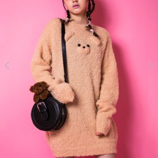 キャンディーストリッパー(Candy Stripper)のFLUFFY TEDDY KNIT ONE-PIECE(ニット/セーター)