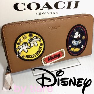 コーチ(COACH)の限定セール❣️新品コーチ×ディズニー長財布ブラウンミッキー ラウンドファスナー(財布)