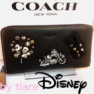 コーチ(COACH)の限定セール❣️新品コーチ×ディズニー長財布ブラックミッキー ラウンドファスナー(財布)