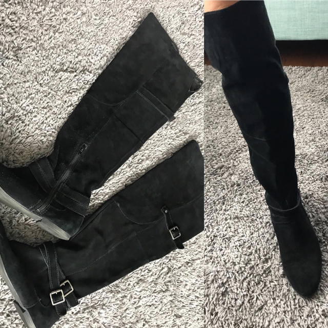 NINE WEST(ナインウエスト)の美品 ナインウエスト ブーツ ロングブーツ 靴 NINEWEST 24.5 24 レディースの靴/シューズ(ブーツ)の商品写真