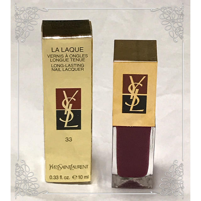 Yves Saint Laurent Beaute(イヴサンローランボーテ)のイヴ・サンローラン ラ ラック #33 新品 ボルドー コスメ/美容のネイル(マニキュア)の商品写真