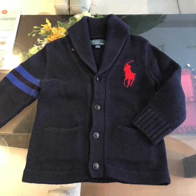 Ralph Lauren(ラルフローレン)のラルフローレン ニットカーディガン キッズ/ベビー/マタニティのキッズ服男の子用(90cm~)(カーディガン)の商品写真