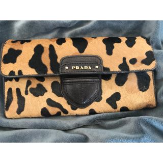 プラダ(PRADA)のPRADA 長財布 レオパード柄(財布)