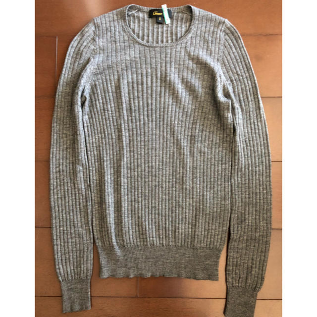 ドゥロワー💕カシミヤシルク18Gリブニット グレー