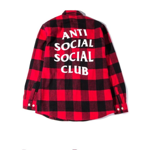 STUSSY(ステューシー)のAnti Social  Social Clubフラネルシャツ Lサイズ メンズのトップス(シャツ)の商品写真