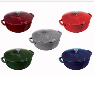 ストウブ(STAUB)のKMIさん専用【STAUB】フレンチルースターココット バジルグリーン24cm(鍋/フライパン)