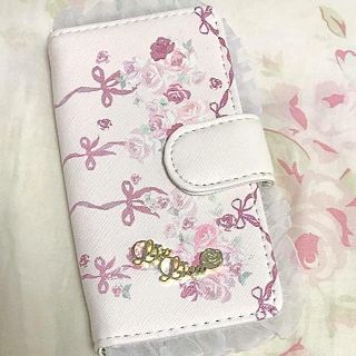 リズリサ(LIZ LISA)のLIZLISA リボン スマホケース 手帳型 かわいい フリル(モバイルケース/カバー)