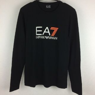 エンポリオアルマーニ(Emporio Armani)の美品 エンポリオアルマーニ 長袖クルーネックカットソー ブラック サイズM(Tシャツ/カットソー(七分/長袖))