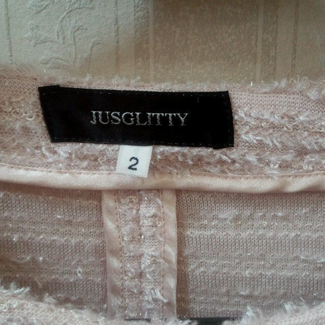JUSGLITTY(ジャスグリッティー)のピンクカーディガン レディースのトップス(カーディガン)の商品写真