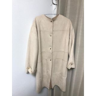 ザラ(ZARA)の【ZARA】フェイクスエードコート(ベージュ)(ロングコート)