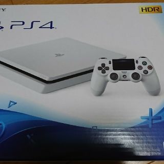 プレイステーション4(PlayStation4)の新品未開封 プレイステーション4 グレイシャーホワイト 500G(家庭用ゲーム機本体)