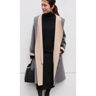 イエナ(IENA)のIENA 16AW ハミルトンラム Wフェイス フードコート グレー イエナ(ロングコート)