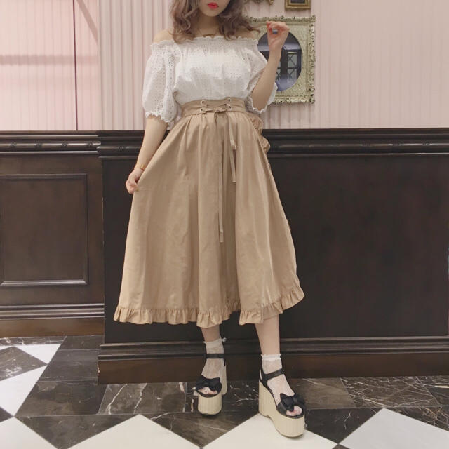 E hyphen world gallery BonBon フリルスリットフレアスカートの通販