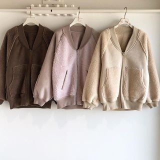 ダブルクローゼット(w closet)のフェイクムートンブルゾン(ムートンコート)