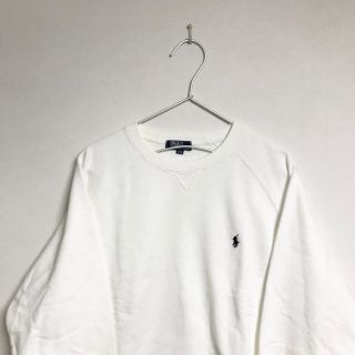 ラルフローレン(Ralph Lauren)の新品 90年代 Ralph Lauren ロゴ スウェット ホワイト(スウェット)