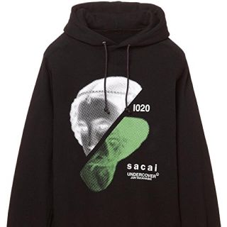 アンダーカバー(UNDERCOVER)のundercover sacai  ブラック サイズ4　XL(パーカー)