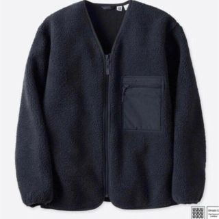 ユニクロ(UNIQLO)のUNIQLO ルメール ボアカーディガン Ｌ(カーディガン)