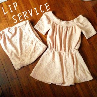 リップサービス(LIP SERVICE)のLIP SERVICE☆ペプラム2ピース(セット/コーデ)